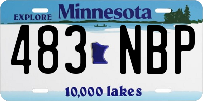 MN license plate 483NBP