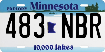 MN license plate 483NBR