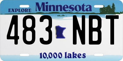 MN license plate 483NBT