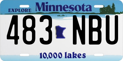 MN license plate 483NBU