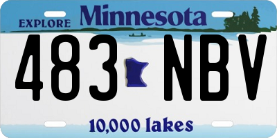 MN license plate 483NBV