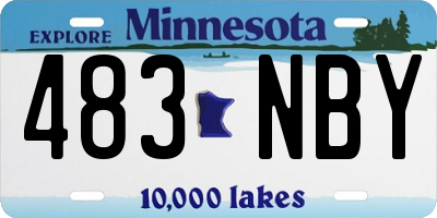 MN license plate 483NBY