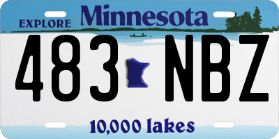 MN license plate 483NBZ