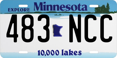 MN license plate 483NCC