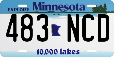 MN license plate 483NCD