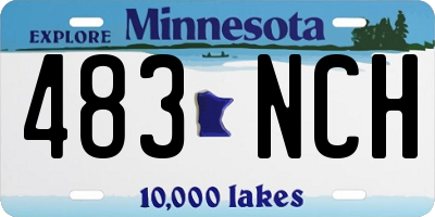 MN license plate 483NCH