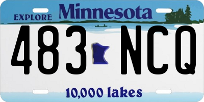 MN license plate 483NCQ