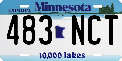 MN license plate 483NCT