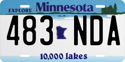 MN license plate 483NDA