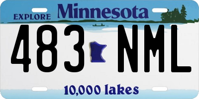 MN license plate 483NML