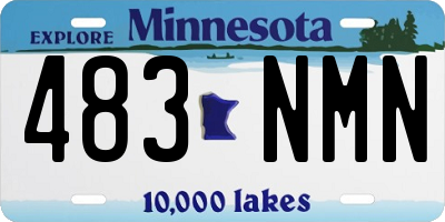 MN license plate 483NMN