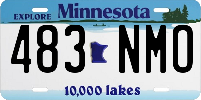 MN license plate 483NMO