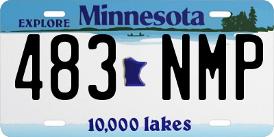 MN license plate 483NMP
