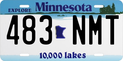 MN license plate 483NMT