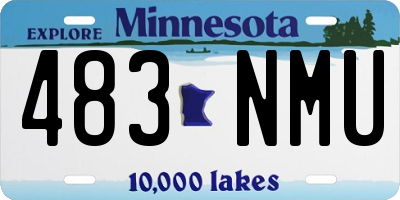 MN license plate 483NMU