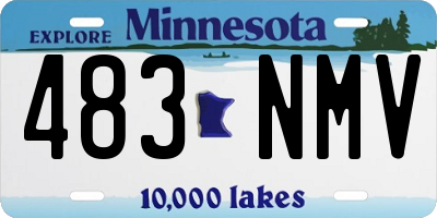MN license plate 483NMV
