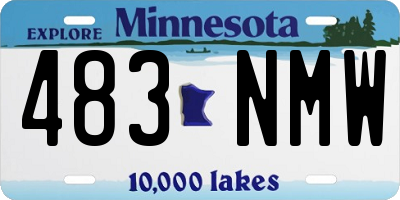 MN license plate 483NMW
