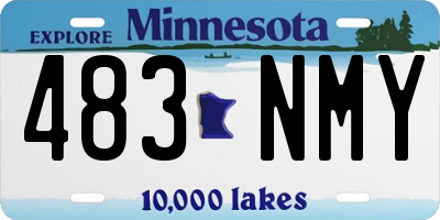 MN license plate 483NMY