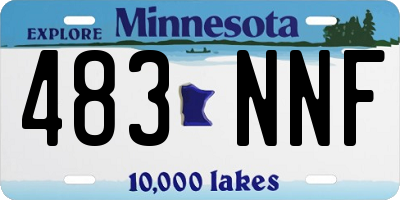 MN license plate 483NNF
