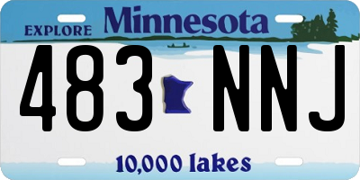 MN license plate 483NNJ