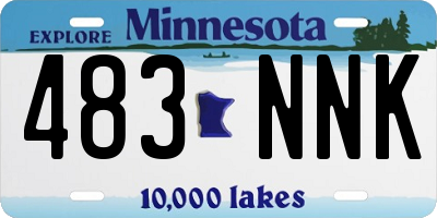 MN license plate 483NNK