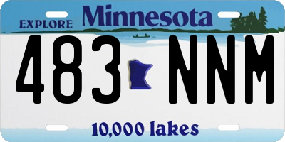 MN license plate 483NNM