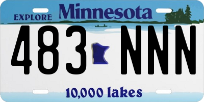MN license plate 483NNN