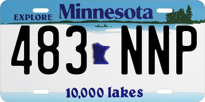 MN license plate 483NNP