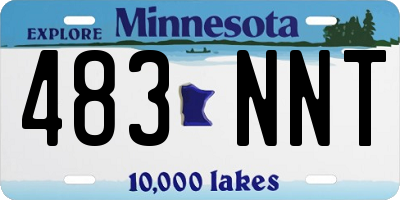 MN license plate 483NNT