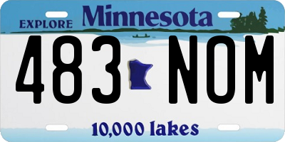 MN license plate 483NOM