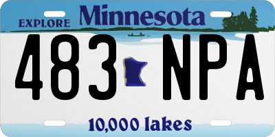MN license plate 483NPA