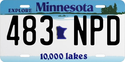 MN license plate 483NPD