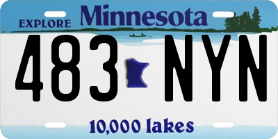 MN license plate 483NYN