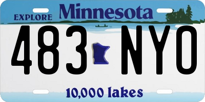 MN license plate 483NYO