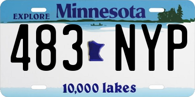 MN license plate 483NYP