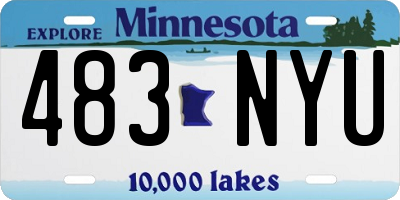 MN license plate 483NYU