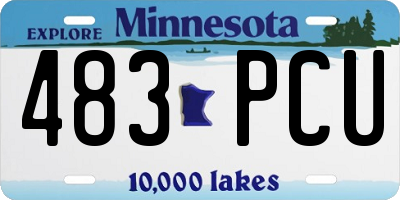 MN license plate 483PCU