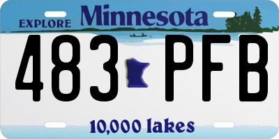 MN license plate 483PFB