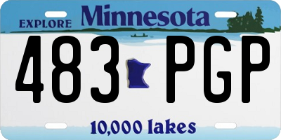 MN license plate 483PGP