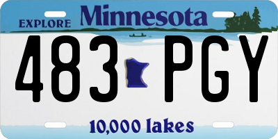 MN license plate 483PGY