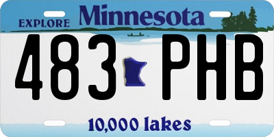 MN license plate 483PHB