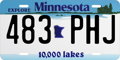 MN license plate 483PHJ