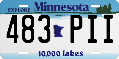 MN license plate 483PII