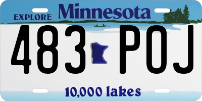 MN license plate 483POJ