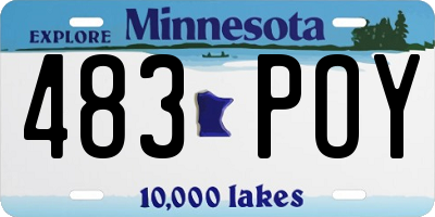 MN license plate 483POY