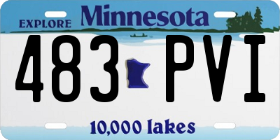 MN license plate 483PVI