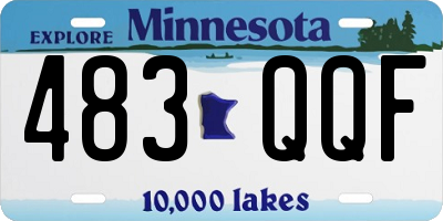 MN license plate 483QQF