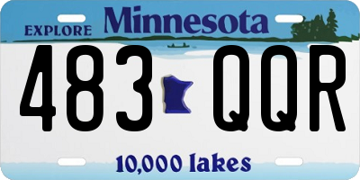 MN license plate 483QQR