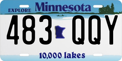 MN license plate 483QQY