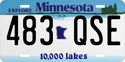 MN license plate 483QSE